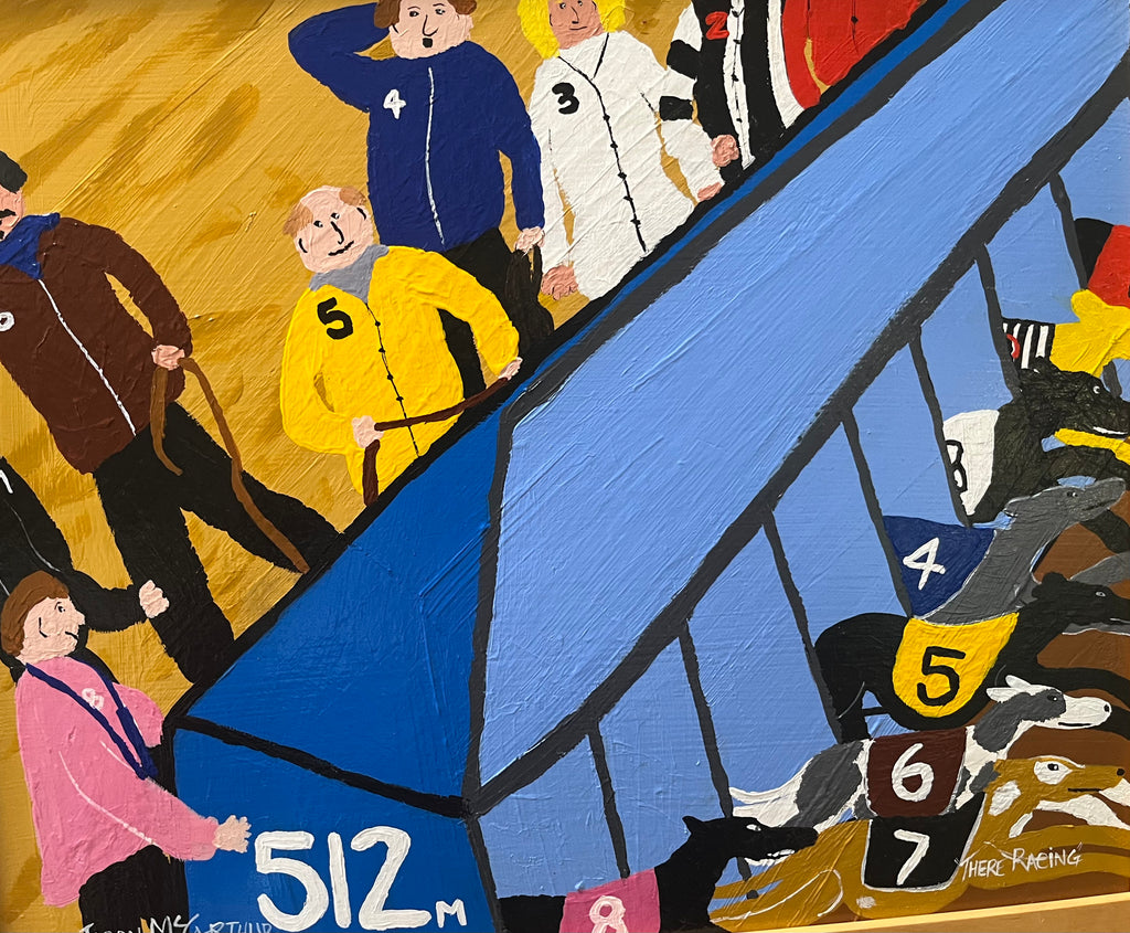 Original Painting on Board "There Racing"
