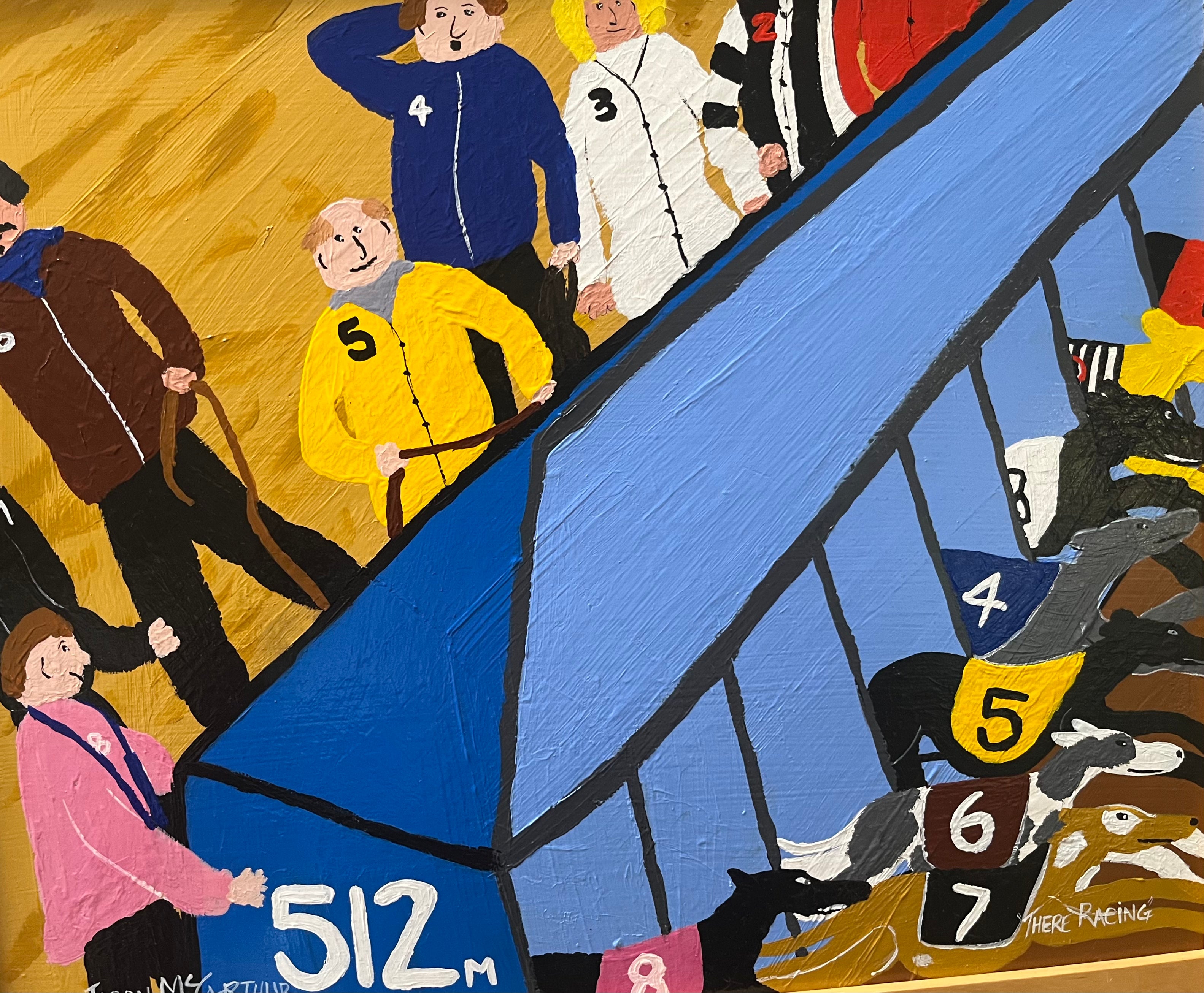 Original Painting on Board "There Racing"