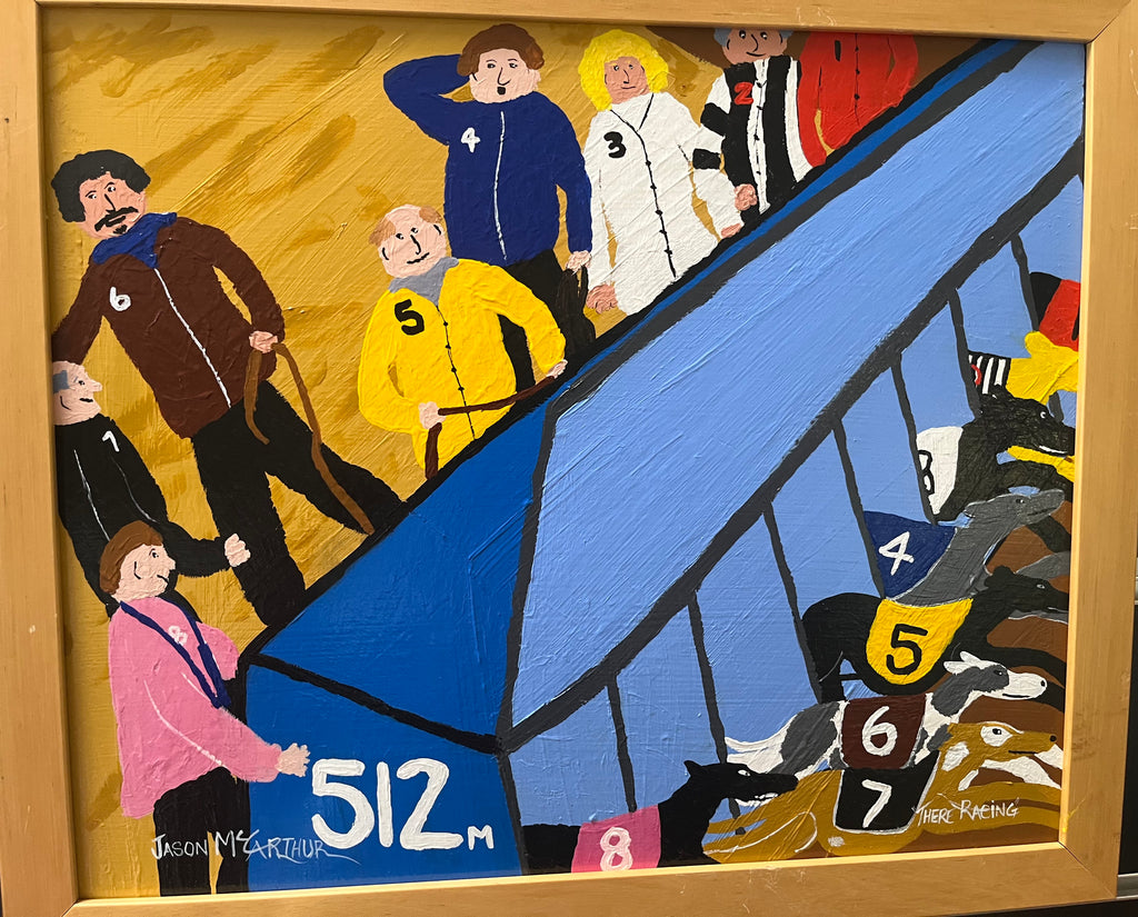 Original Painting on Board "There Racing"