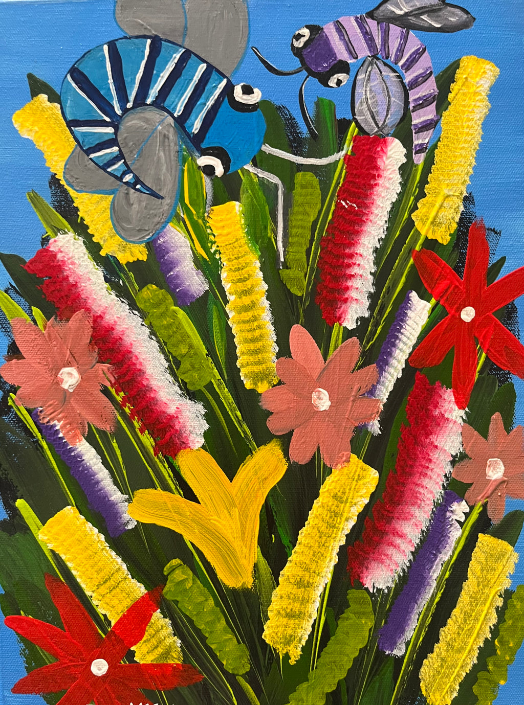 Dragonflies and Flowers