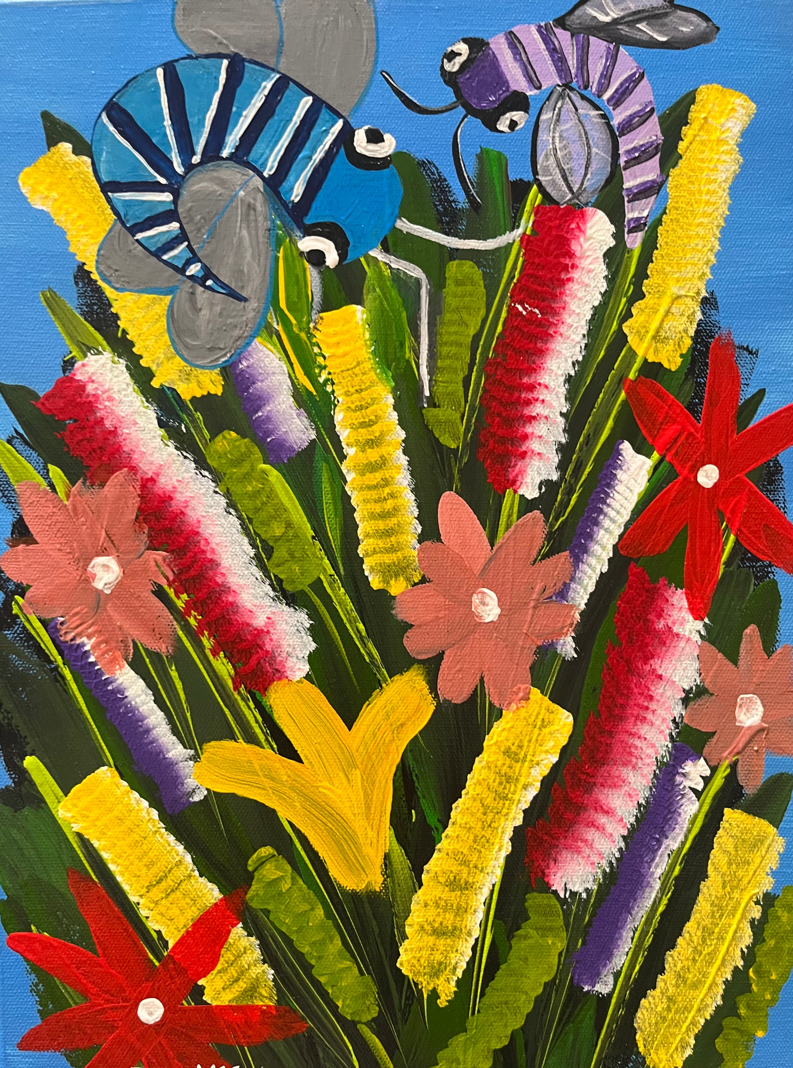 Dragonflies and Flowers