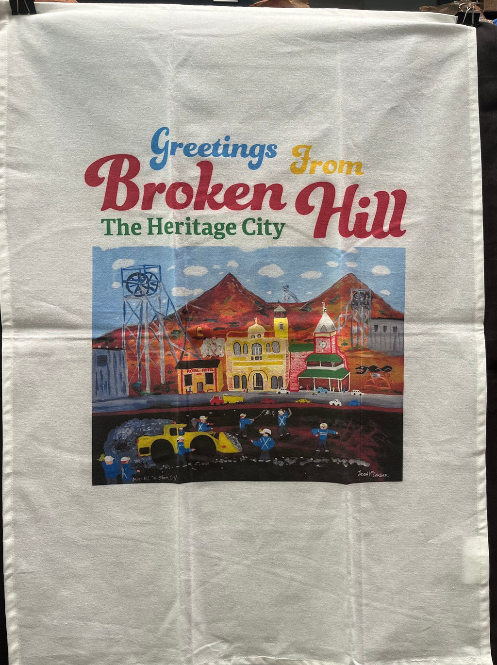 Tea Towel - 100% Cotton Broken Hill "The Heritage City"