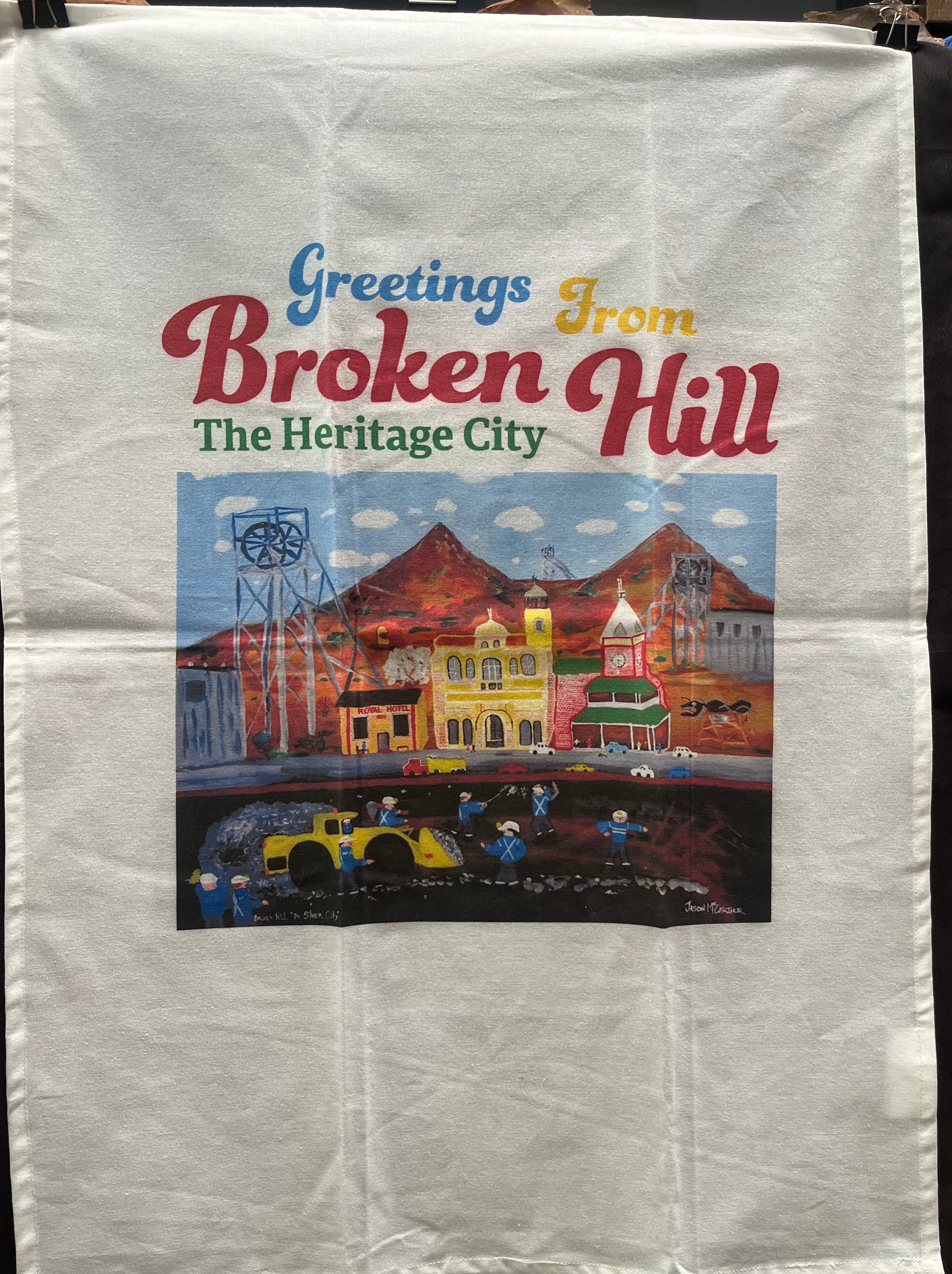 Tea Towel - 100% Cotton Broken Hill "The Heritage City"